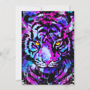 Coole Tiger-Kunst - Wildtiere BigCat - Tiger Einladung