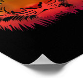 Coole Tigerflagge Poster (Ecke)