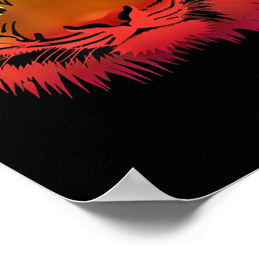 Coole Tigerflagge Poster (Ecke)