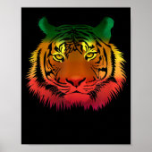 Coole Tigerflagge Poster (Vorne)