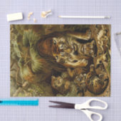 coole Tigerfreunde entmutigen Kunsthandwerker Seidenpapier (Handwerk)