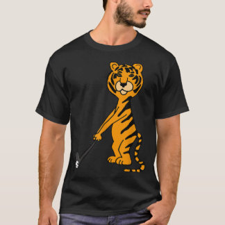 Coole Tigerkatze Golf spielen T-Shirt