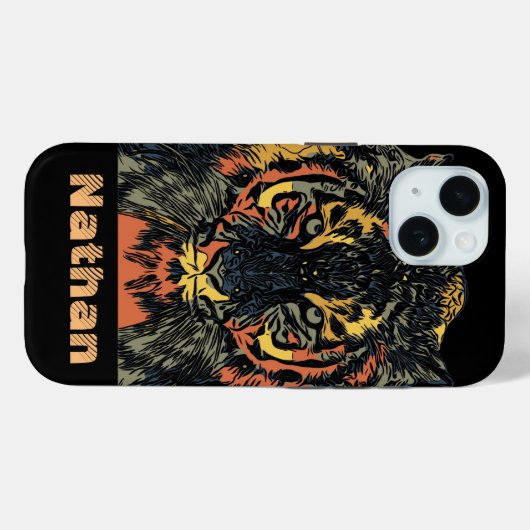 Coole Tigerschauspiele ergänzen Ihren eigenen Text Case-Mate iPhone Hülle (Rückseite (Horizontal))