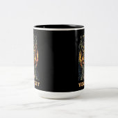 Coole Tigerschauspiele ergänzen Ihren eigenen Text Zweifarbige Tasse (Mittel)