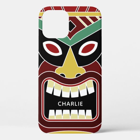 Coole Tiki Totem individuelle Name Telefonzellen Case-Mate iPhone Hülle (Rückseite)