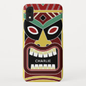 Coole Tiki Totem individuelle Name Telefonzellen Case-Mate iPhone Hülle (Rückseite)