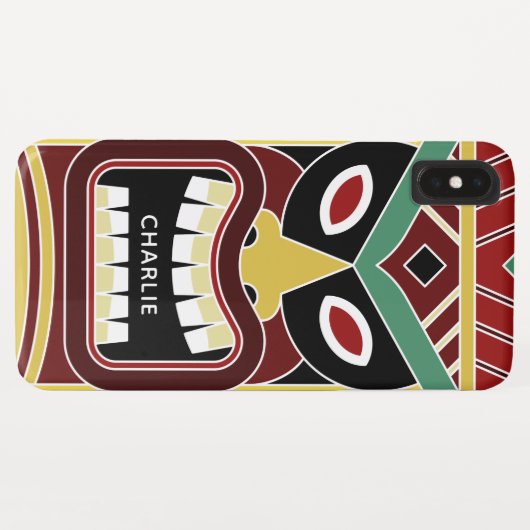 Coole Tiki Totem-Name-Telefon-Hüllen Case-Mate iPhone Hülle (Rückseite (Horizontal))