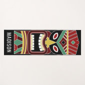 Coole Tiki Totems individuelle Name Yogmatte Yogamatte (Vorderseite (Horizontal))