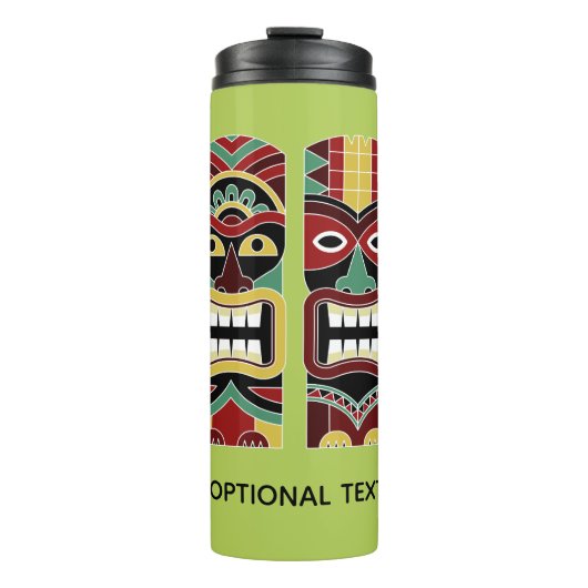 Coole Tiki Totems, Sondertexte und Farbtumbler Thermosbecher (Vorderseite)
