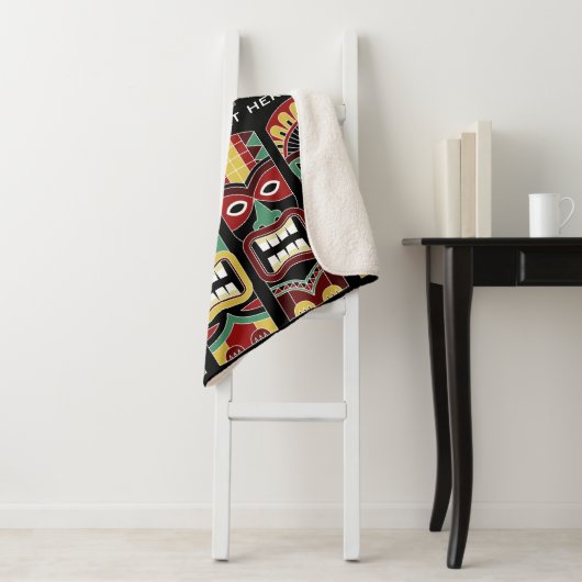 Coole Tiki Totems Vliesdecke Sherpadecke (Beispiel)