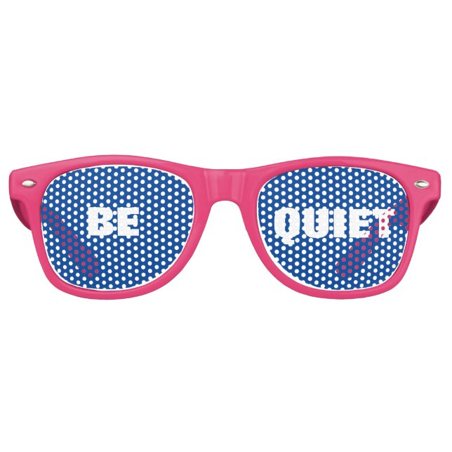 Coole tolle Unterschrift sei leise Retro-Sonnenbri Partybrille (Vorderseite)