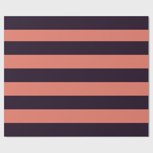 Coole Tone-Markierungsstreifen in Schwarz und Oran Geschenkpapier (Flach)