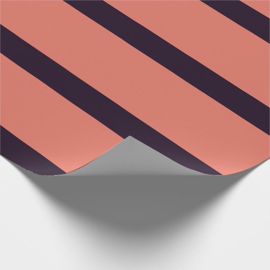 Coole Tone-Stifte, schwarz und orange Streifen Geschenkpapier (Ecke)