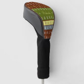 coole Töne, Streifen, Monogramm Golf Headcover (angewinkelt)