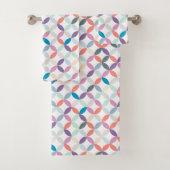 Coole Tonfarben mit kreisförmigem Quarzmuster Badhandtuch Set (Insitu)