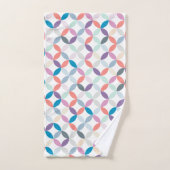 Coole Tonfarben mit kreisförmigem Quarzmuster Badhandtuch Set (Handtuch)