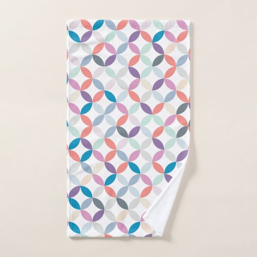 Coole Tonfarben mit kreisförmigem Quarzmuster Badhandtuch Set (Handtuch)