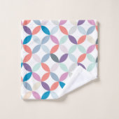 Coole Tonfarben mit kreisförmigem Quarzmuster Badhandtuch Set (Waschlappen)