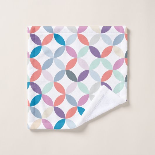 Coole Tonfarben mit kreisförmigem Quarzmuster Badhandtuch Set (Waschlappen)