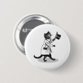Coole Top-Hut-Katze Button (Vorne & Hinten)