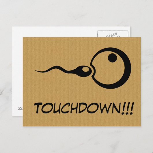 Coole Touchdown-Schwangerschaft Postkarte (Vorne/Hinten)