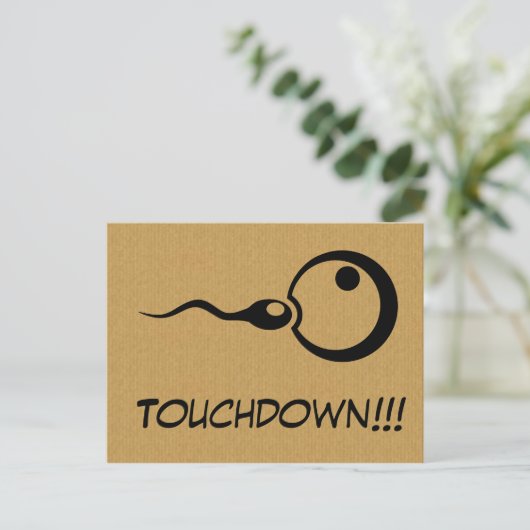 Coole Touchdown-Schwangerschaft Postkarte (Stehend Vorderseite)