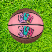 Coole Trendfarbene "Fun" Pink Sports Mini Basketball