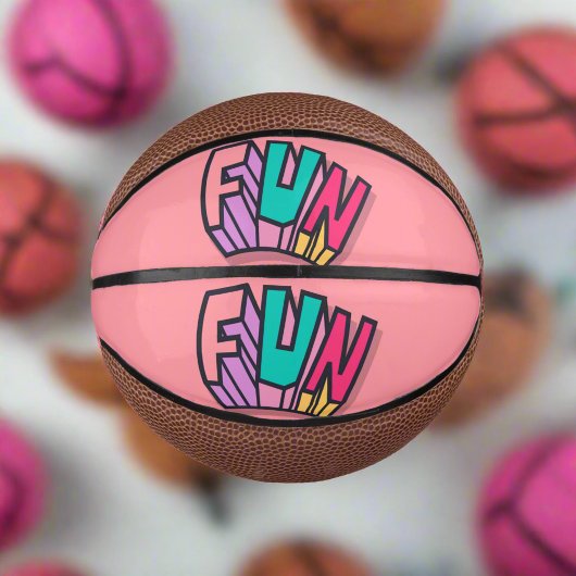 Coole Trendfarbene "Fun" Pink Sports Mini Basketball