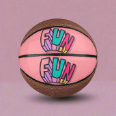 Coole Trendfarbene "Fun" Pink Sports Mini Basketball