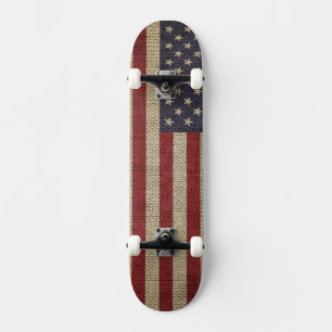 Coole trendige Amerika-Fahne, die sich durch ihre Skateboard