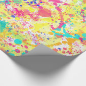 Coole trendige Aquarell-Spritzer abstrakte Kunst Geschenkpapier (Ecke)