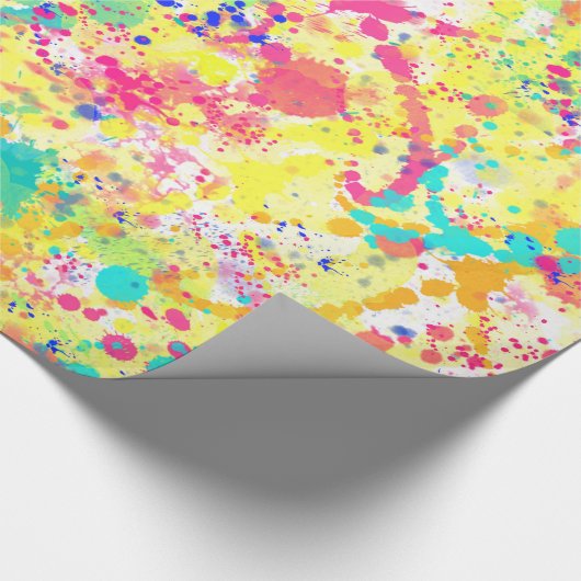 Coole trendige Aquarell-Spritzer abstrakte Kunst Geschenkpapier (Ecke)