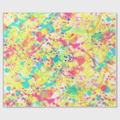 Coole trendige Aquarell-Spritzer abstrakte Kunst Geschenkpapier (Flach)