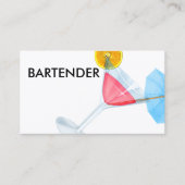 Coole trendige Barkeeper-Visitenkarten Visitenkarte (Vorderseite)