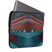 Coole, trendige futuristische Kunstwerke in Rot un Laptopschutzhülle (Vorne Rechts)