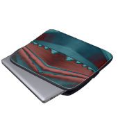 Coole, trendige futuristische Kunstwerke in Rot un Laptopschutzhülle (Vorne Knopf)