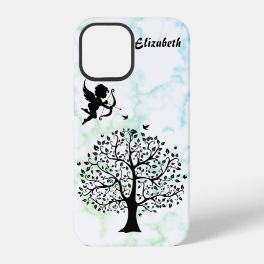 Coole trendige grüne Marmor-, Baum-Etui Case-Mate iPhone Hülle (Rückseite)