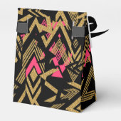 Coole trendige Imitate Gold Glitzer geometrische M Geschenkschachtel (Rückseite)