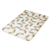 Coole trendige Imitate Gold Glitzer High Heels Sch Badematte (Schrägansicht)