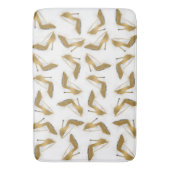 Coole trendige Imitate Gold Glitzer High Heels Sch Badematte (Vorderseite Vertikal)