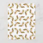 Coole trendige Imitate Gold Glitzer High Heels Sch Postkarte (Vorderseite)