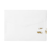 Coole trendige Imitate Gold Glitzer High Heels Sch Rundum-Adressaufkleber (Rückseite)