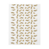 Coole trendige Imitate Gold Glitzer High Heels Sch Rundum-Adressaufkleber (Bogen)