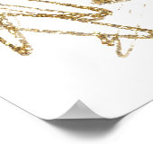 Coole trendige Imitate Goldpinselpinsel aus Glitze Poster (Ecke)