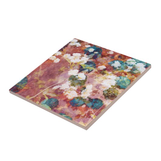 Coole, trendige Kunst der romantischen Blume Fliese (Seite)