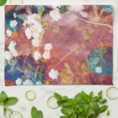 Coole, trendige Kunst der romantischen Blume Geschirrtuch (Gefaltet)