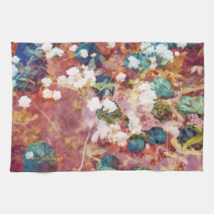 Coole, trendige Kunst der romantischen Blume Geschirrtuch