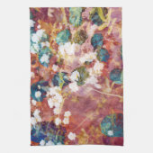 Coole, trendige Kunst der romantischen Blume Geschirrtuch (Vertikal)