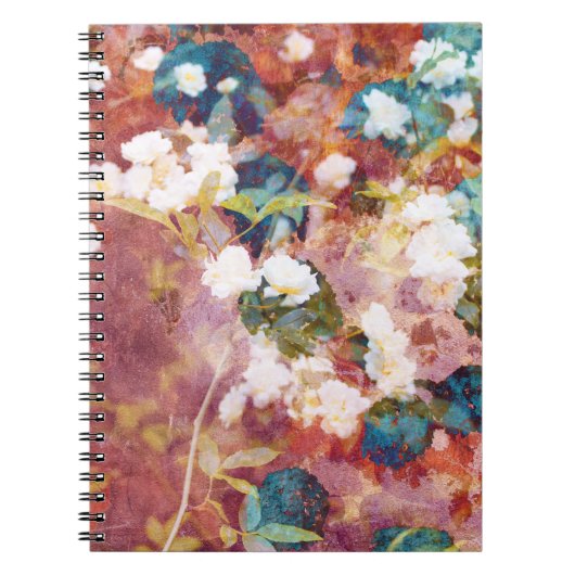 Coole, trendige Kunst der romantischen Blume Notizblock (Vorderseite)