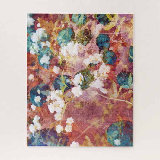 Coole, trendige Kunst der romantischen Blume Puzzle (Vertikal)